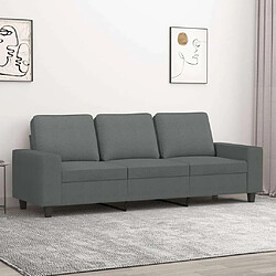 Maison Chic Canapé à 3 places,Canapé droit,Sofa de Salon,Banquette Gris foncé 180 cm Tissu -GKD503393