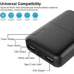 Acheter SANAG Mini Ultra Compact Power Bank Batterie Externe 10000Mah (Noir)