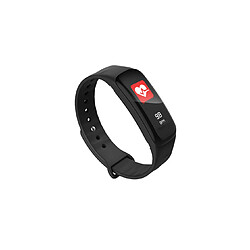 Bracelet intelligent étanche moniteur de fréquence cardiaque de la pression artérielle poignet intelligent noir