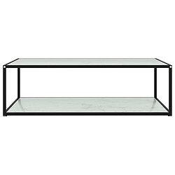 Maison Chic Table basse,Table Console Table d'appoint, Table pour salon Blanc 120x60x35 cm Verre trempé -MN18640