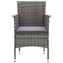 Avis Maison Chic Lot de 4 Chaises de salle à manger de jardin - Fauteuil d'extérieur Résine tressée Gris -MN82831