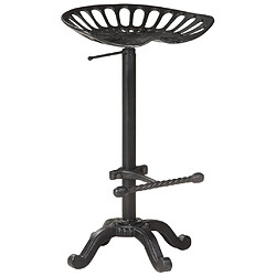 vidaXL Tabouret de bar Noir Fonte