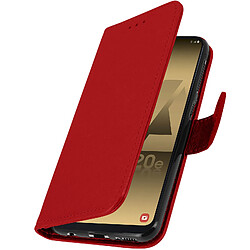 Avizar Housse Samsung Galaxy A20e Étui Porte-cartes Fonction Support rouge