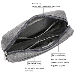 Wewoo Sacoche Pack d'alimentation pour sac de rangement de câble de données chargeur de casque multifonctionneltaille L23 x 11,5 x 5,5 cm Gris pas cher