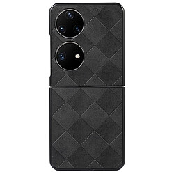 Coque en TPU + PU texture grille, antichoc noir pour votre Huawei P50 Pocket