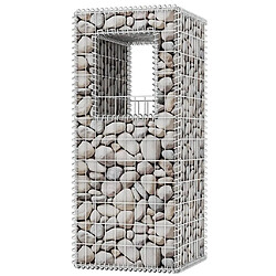 Avis vidaXL Jardinière/Poteau de panier gabion 2 pcs Acier 50x50x120 cm