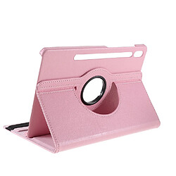 Etui en PU avec support rotatif rose pour votre Samsung Galaxy Tab S6 SM-T860 (Wi-Fi)