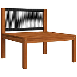 Maison Chic Salon de jardin 2 pcs avec coussins - Table et chaises d'extérieur - Mobilier/Meubles de jardin Moderne Bois d'acacia solide -MN97598 pas cher