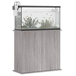 Avis vidaXL Support pour aquarium sonoma gris 81x36x73 cm bois d'ingénierie