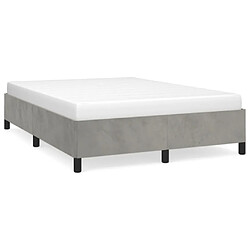 Maison Chic Lit adulte - Lit simple Cadre de lit,Structure du lit Contemporain Gris clair 140x200 cm Velours -MN14736