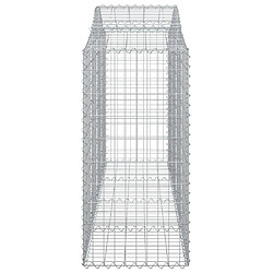 Avis vidaXL Panier de gabions arqué 200x50x120/140 cm Fer galvanisé