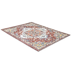 Vente-Unique Tapis oriental vintage - 200 x 290 cm - Rouge et bleu - KALYAN pas cher