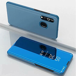 Wewoo Coque Rigide Pour Galaxy A10s miroir plaqué couvercle gauche et droite Flip avec étui de téléphone portable bleu