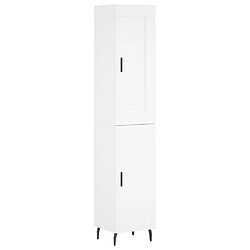 vidaXL Buffet haut Blanc 34,5x34x180 cm Bois d'ingénierie