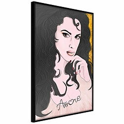 Paris Prix Affiche Murale Encadrée Tumbling Curls 20 x 30 cm Noir