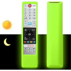 SANAG Housse Coque En Silicone Pour Toshiba Tv Telecommande Ct-8541 Ct-8533 Ct-8528, Antiderapage, Lavable-Vert Lumineux(Veuillez Confirmer L'epaisseur À Distance Via La Figure 2 Avant D'Acheter)