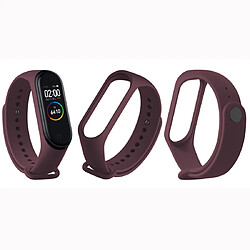 Wewoo Bracelet pour montre connectée Bracelets de remplacement en TPU souple Pure Color Xiaomi Mi Band 4hôte non inclus rouge vineux