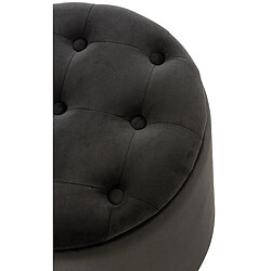 Acheter Decoshop26 Pouf tabouret coffre avec espace de rangement en tissu velours noir 42x44cm TABO10082