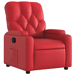 vidaXL Fauteuil inclinable Rouge Similicuir