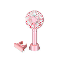 Ventilateur d'Aromathérapie Rechargeable Portatif Ventilateur De Support De Téléphone Portable Mini Ventilateur Électrique De Bureau USB-Rose