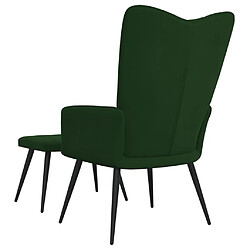 Acheter Maison Chic Chaise de relaxation | Fauteuil relax avec repose-pied Vert foncé Velours -GKD98328