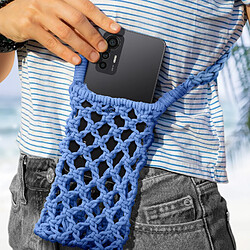 Acheter Avizar Sac Bandoulière pour Smartphone en Crochet Tressé Série TressBag Bleu