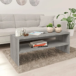 Maison Chic Table basse,Table Console Table d'appoint, Table pour salon Sonoma gris 100x40x40 cm Bois d'ingénierie -MN56911