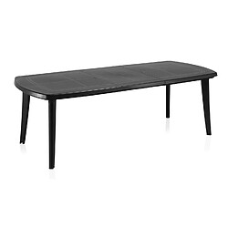 Pegane Table de Jardin extensible 6/10 places coloris anthracite - Longueur 170-225 x Profondeur 100 x Hauteur 73 cm