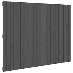 vidaXL Tête de lit murale Gris 146,5x3x110 cm Bois massif de pin