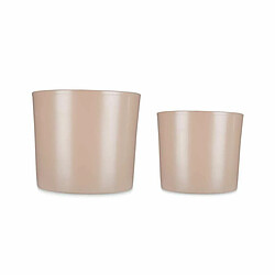 Ibergarden Set de pots Ø 22 cm Ø 27 cm 2 Pièces Beige Argile