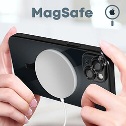 Avis Avizar Coque MagSafe pour iPhone 14 Plus Silicone Protection Caméra Contour Chromé Noir