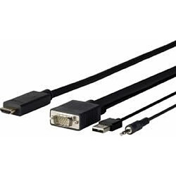 Pro VGA + Audio to HDMI 1M PC resolution 1920*1080P Easy operation by connecting from PC to Display directly.