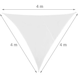 Helloshop26 Voile d'ombrage triangle 4 x 4 x 4 m blanc 13_0002938_2