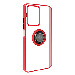 Avizar Coque Xiaomi 11T et 11T Pro Bi-matière Bague Métallique Support Vidéo rouge