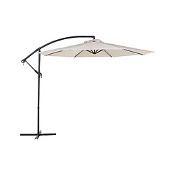 Beliani Grand parasol de jardin beige clair d 300 cm RAVENNA II