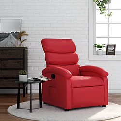 Maison Chic Fauteuil inclinable,Fauteuil luxe de relaxation Rouge Similicuir -MN88067