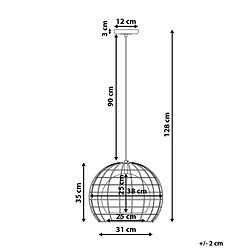 Avis Beliani Lampe suspension LIRI Métal Noir