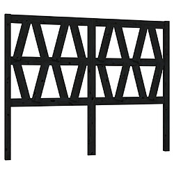 vidaXL Tête de lit Noir 126x4x100 cm Bois massif de pin