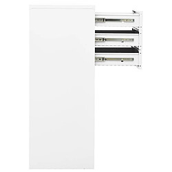 Avis vidaXL Armoire de bureau Blanc 90x40x102 cm Acier