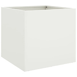 Acheter Maison Chic Lot de 2 Jardinières,Bac à fleurs - pot de fleur blanc 42x40x39 cm acier laminé à froid -GKD81638