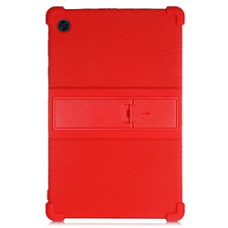 Coque en silicone airbags aux quatre coins, anti-rayures avec béquille pliable rouge pour votre Samsung Galaxy Tab A8 10.5 (2021)