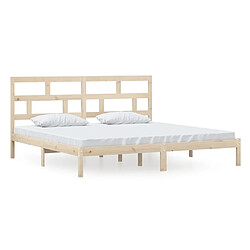 Maison Chic Lit adulte - Lit simple Cadre de lit,Structure du lit Contemporain Bois de pin massif 200x200 cm -MN59405