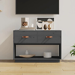 Maison Chic Meuble TV scandinave - Banc TV pour salon Gris 90x40x60 cm Bois de pin massif -MN44912