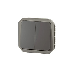 commande double - 10a - anthracite - composable - legrand plexo 069805l