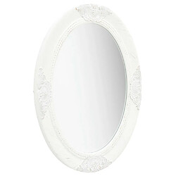 vidaXL Miroir mural style baroque 50x70 cm Blanc