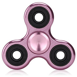 Shopinnov Hand spinner robuste et durable alliage d'aluminium tri-spinner rose