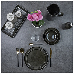 Avis Ac-Deco Set de 6 assiettes à dessert - D 20 cm - Noir