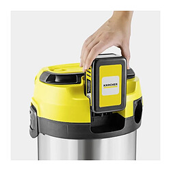 Aspirateur eau et poussieres sans fil KARCHER WD 3-18 S V-17/20 - Acier - 17 l - Jaune