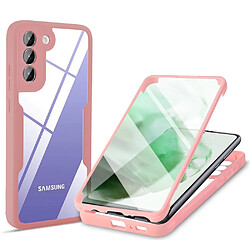 Coque en TPU + acrylique antichoc rose pour votre Samsung Galaxy S22 Plus 5G