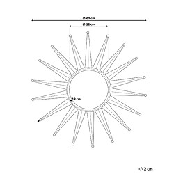 Avis Beliani Miroir PERELLI 60 cm Doré